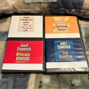 Lot of 4 Janet Evanovich Audio Books CD Romance Mystery Crime Novels Unabridged